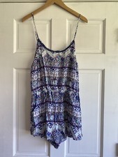 AQ9 Victorias Secret Silky Nightie Teddy Romper Lingerie Womens Medium