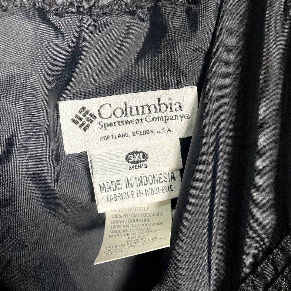 Columbia Men's Black Nylon Sportswear Ski Snow Pants Adjustable Waist