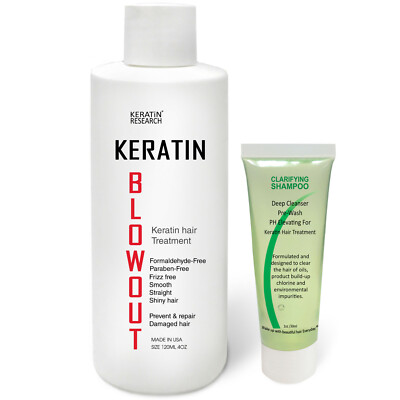 KERATIN BLOWOUT Brazilian Keratin Hair Treatment 4oz Kit