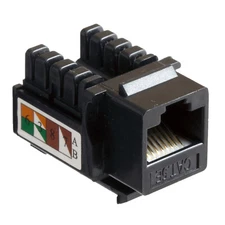  10- RJ45 Cat5e  Cat-5e 110 Punch Keystone Jack Black  USA SELLER! Free Shipping