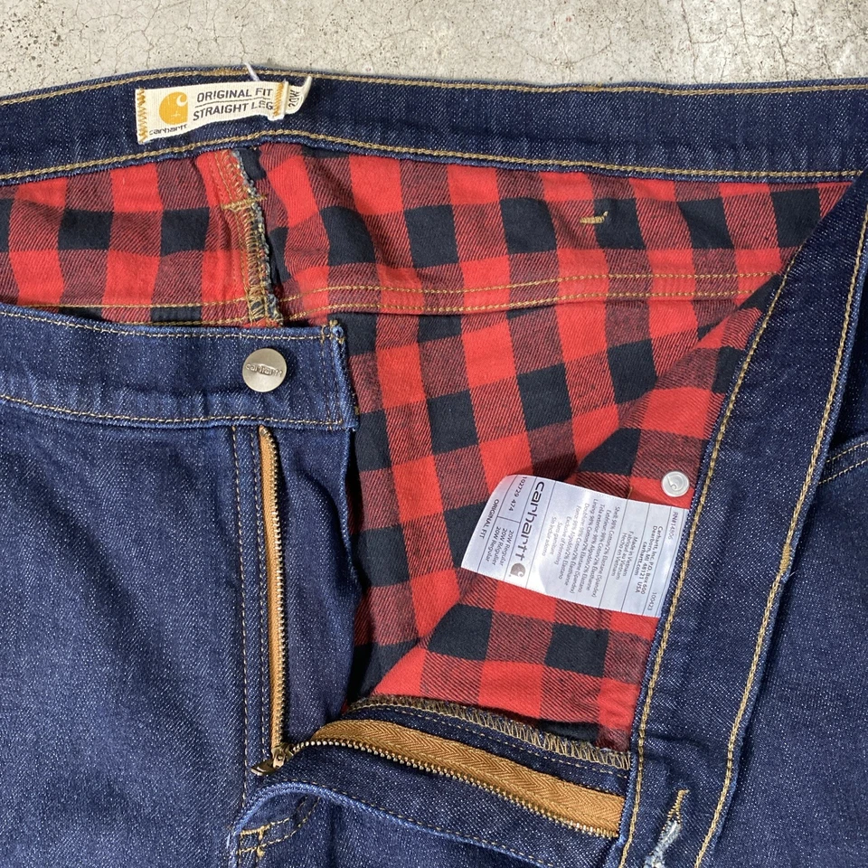 Carhartt Women's 20W Flannel Lined Jeans 102729 Work Pants Winter - Image 2 of 4