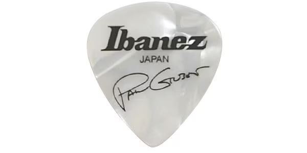 Ibanez Guitar Pick PAUL GILBERT Signature Model PEARLWHITE 1.0mm Brand New 12set