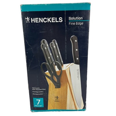 Henckels Solution 7-pc Knife Block Set Razor Sharp German Engineered Master $140