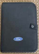 GENUINE FORD DOCUMENT OWNER MANUAL HANDBOOK WALLET FOLDER TEXTILE WITH BUTTON.
