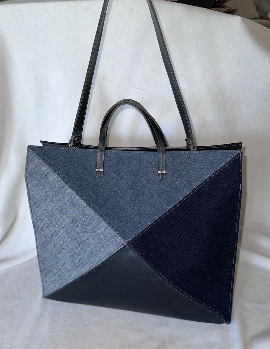 Clare V. Vivier Simple Tote Navy Blue Detachable Shoulder Strap Handbag