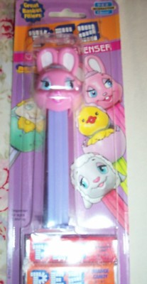 PEZ PINK PURPLE EASTER BUNNY CANDY DISPENSER D