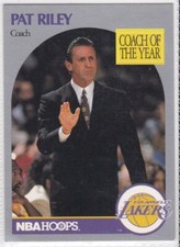 G) 1990 NBA Hoops Basketball Trading Card - Pat Riley #317