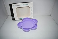 Grabease Silicone Suction Plate for Baby/Toddler, Set of 3 Self Feeding, 6 Secti