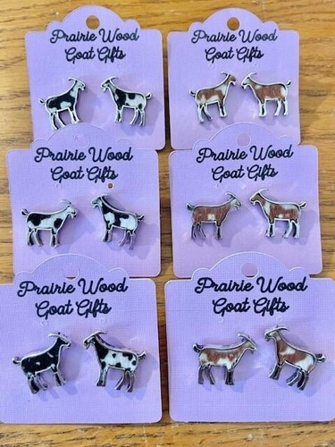 Adorable Goat Post Earrings. Be the talk of the Goat Show
