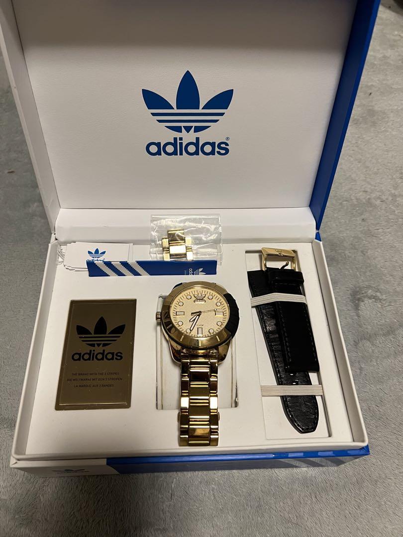 adidas Superstar ADH1969 watch gold analog 48mm men stainless