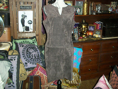 WALTER Cool Chocolate  Faux Suede Dress Size 6