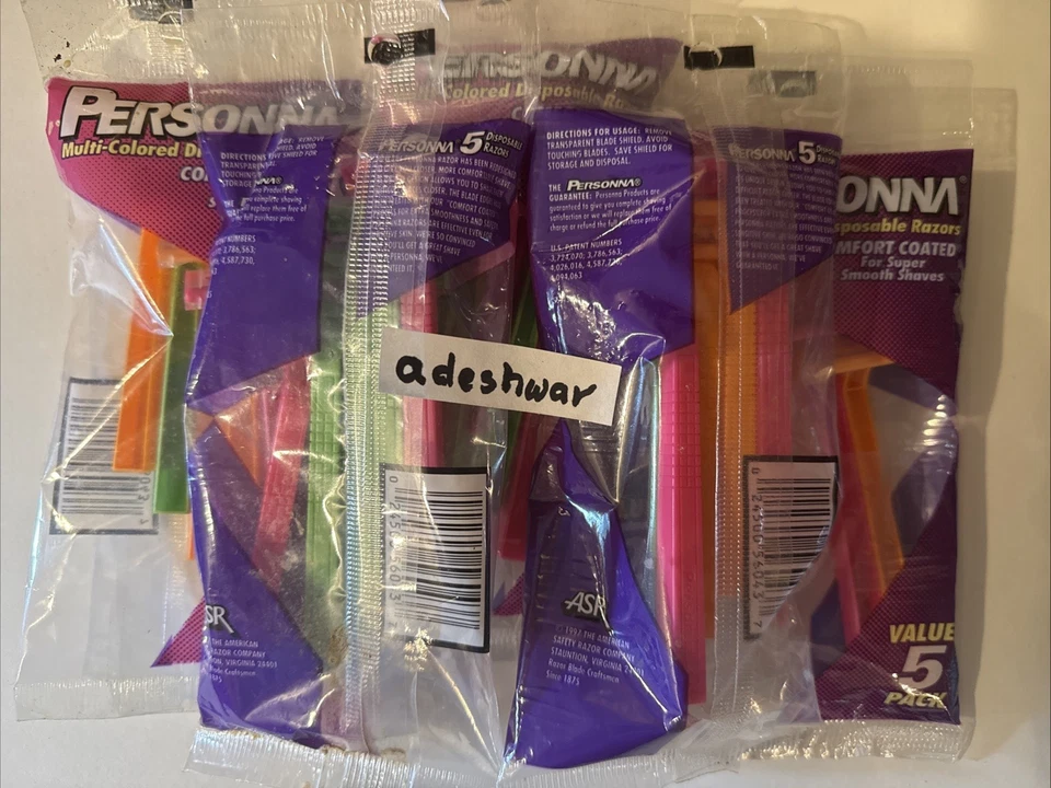 *Vintage Personna Multi - Colored Disposable Razors USA 25 Ct @ 1997 NOS - Image 2 of 2