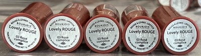 #3 Rose Complice Lot of 10 BOURJOIS Lovely Rouge Lipstick New No Box Full 1oz 