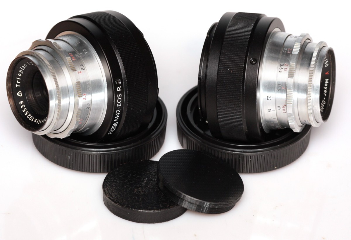 MEYER-OPTIK GÖRLITZ TRIOPLAN 2.9/50 RED V Canon RF & М42 Buble