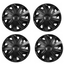 FITS VOLKSWAGEN CRAFTER  - 15" Black Deep Dish Wheel Trims Hub Caps Set of 4