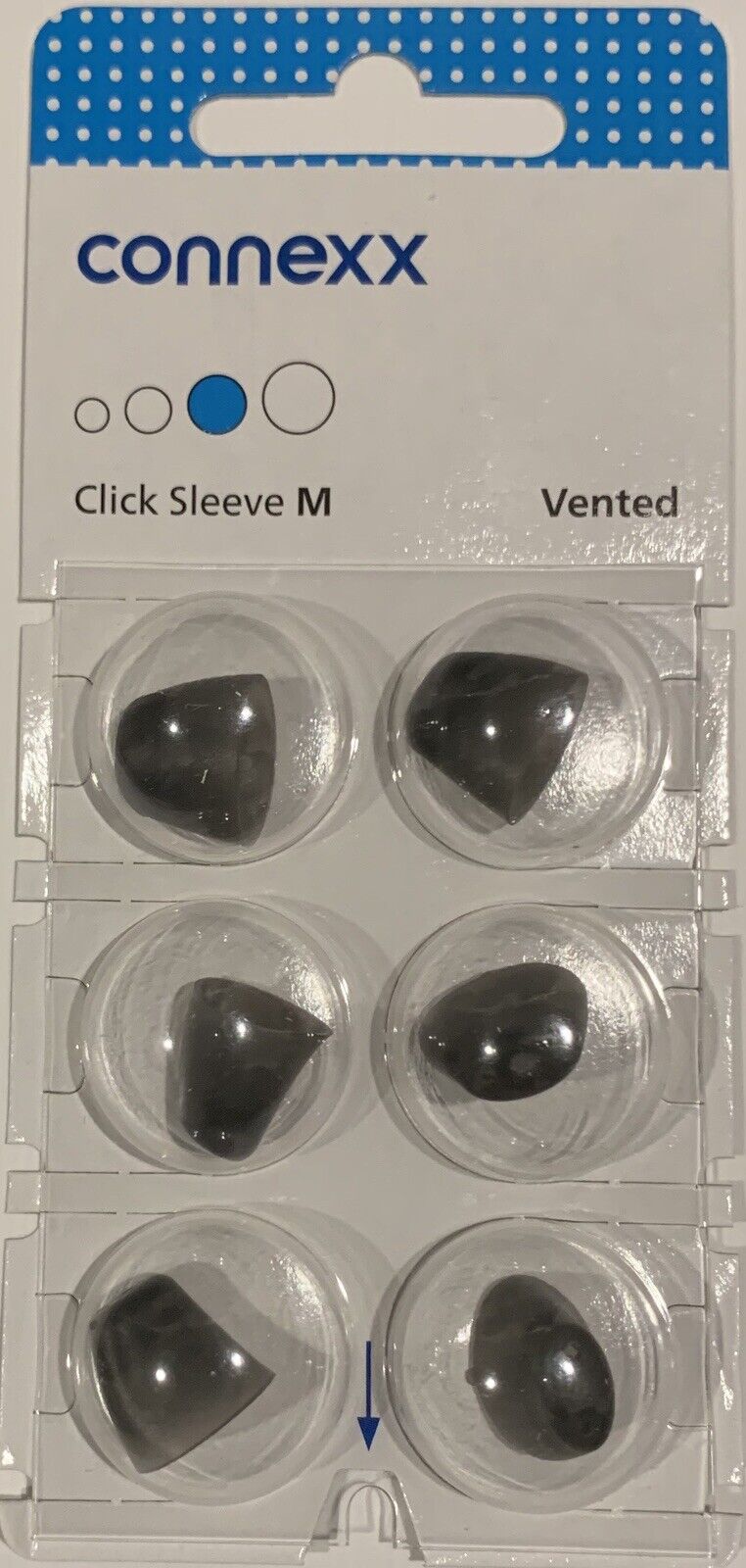 1 Pack of Siemens Signia Medium Size Vented Click Sleeves. 6 Sleeves/pack.