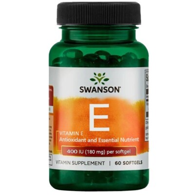 Swanson Vitamin E 400 IU, 60 Kapseln