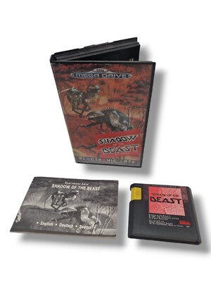  Sega Mega Drive Shadow of the Beast Spiel Game PAL OVP CiB Anleitung retro rar 