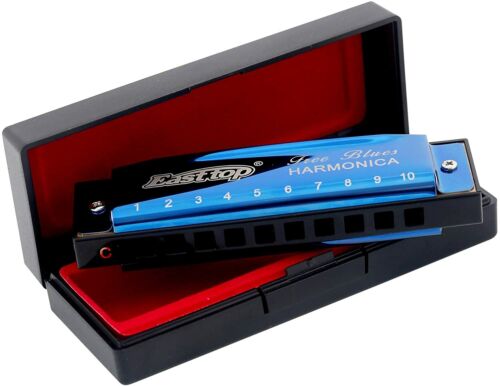 East top Blues Harmonica Key of C Blues Harp Diatonic Mouth Organ Harmonica Gift - 第 1/6 張圖片