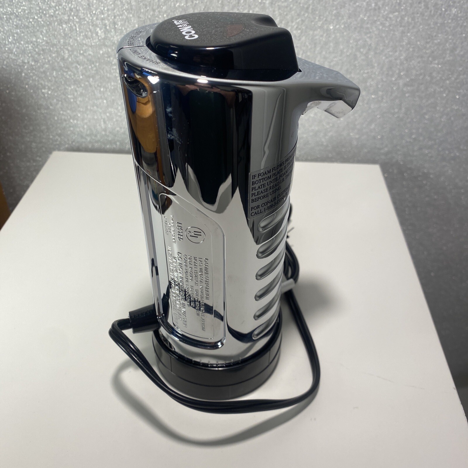 Conair Instant Hot Lather Shaving Cream Machine HLM11CH Chrome Plastic