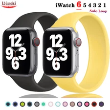 Silicone Solo Loop Strap Band For Apple Watch 11 10 42/46MM SE 2 3 Ultra 3 49MM