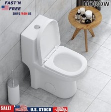 1.28GPF Modern Small Toilet One Piece Toilet Dual Flush With Soft Closing Seat