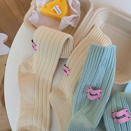 Homewear-Fußsocken Mittelrohrsocken Gestrickte Strümpfe Modisch Und Passend < - Bild 9 von 17