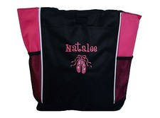 TOTE BAG Personalized Zippered Dance Ballerina DANCERS Team Ballet Jazz