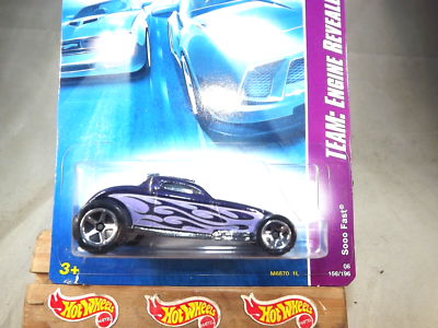 2008 Hot Wheels Team: Engine Revealers – Sooo Fast, Collectible Toy Car With Revealable Engine Feature