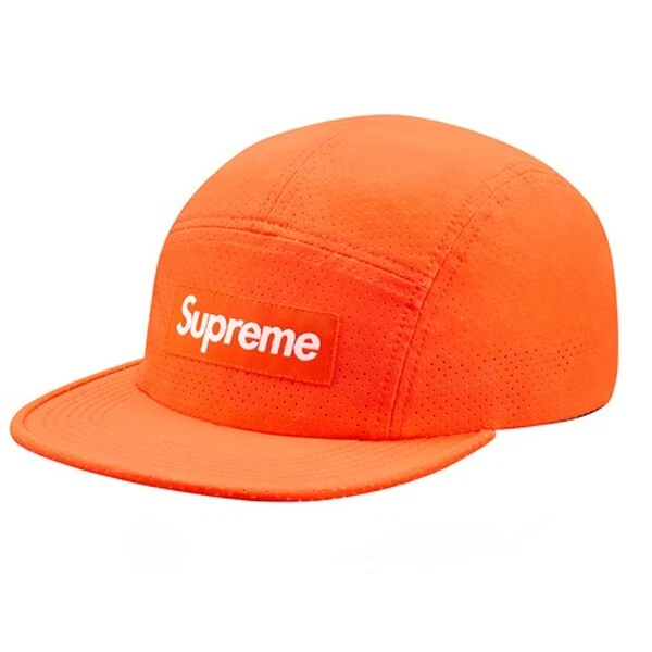 Casquette de camp réfléchissante perforée suprême orange