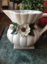 Antica brocca MADE IN ITALY Capodimonte FIORE DI MAGNOLIA unica
