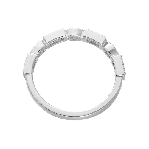 14K White Gold Marquise Lab Grown Diamond Wedding Band MZ6381-1 - Picture 3 of 7