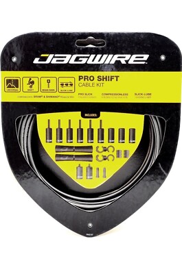 Jagwire Road Pro Slick poliertes Schaltzugset für Sram/Shimano eisgrau