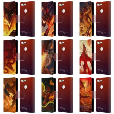 OFFICIAL PIYA WANNACHAIWONG DRAGONS OF FIRE LEATHER BOOK CASE FOR GOOGLE PHONES