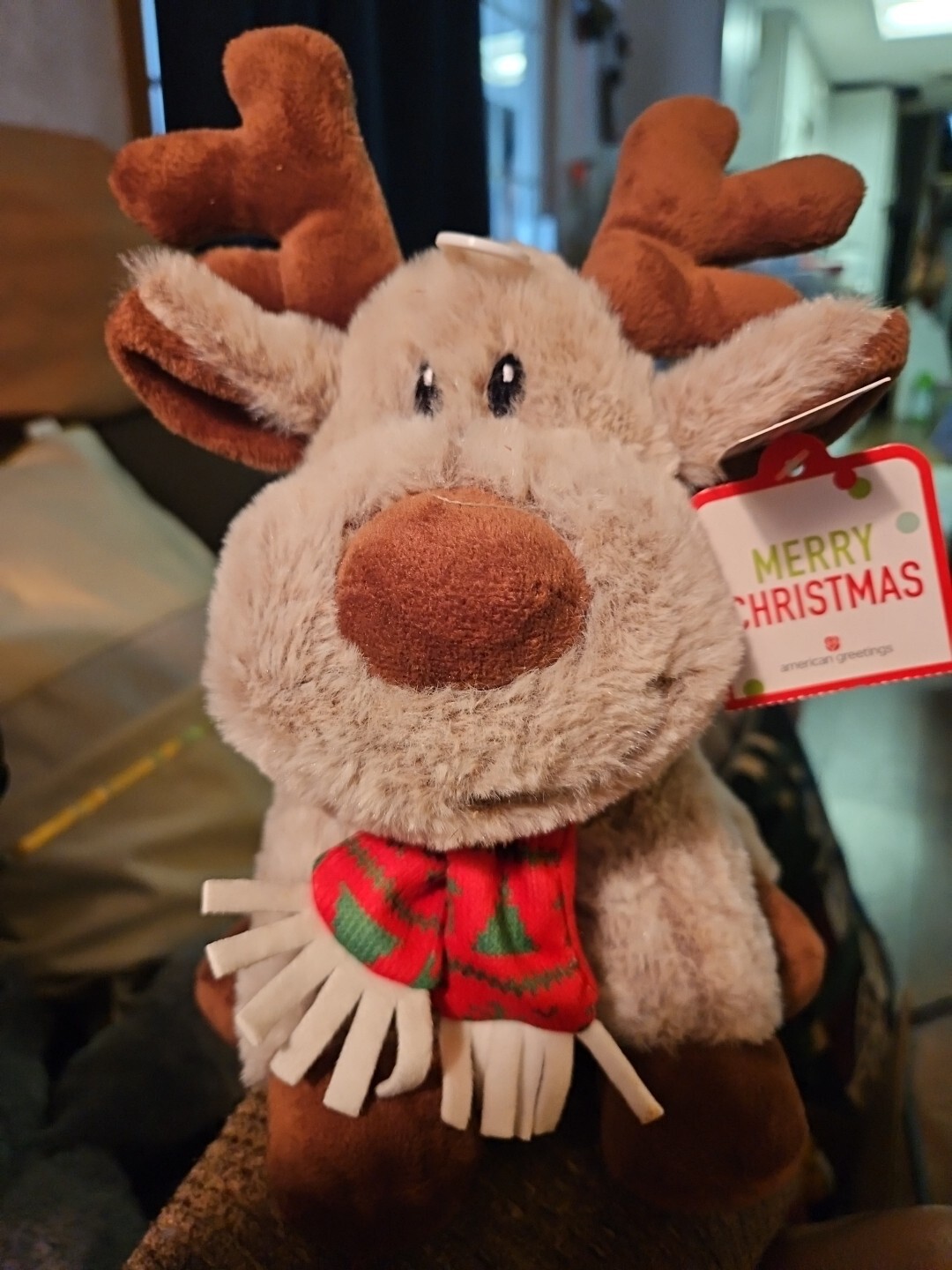 American Greetings Reindeer Plush Stuffed Animal - Super Soft - Christmas Nwt