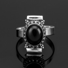 925 Sterling Silver Black Onyx Gemstone Handmade 100 GENUINE Rings