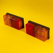 Rear Rectangular Combination Light 4 Function Bulb Lamp Trailer Caravan 12V 2Pcs
