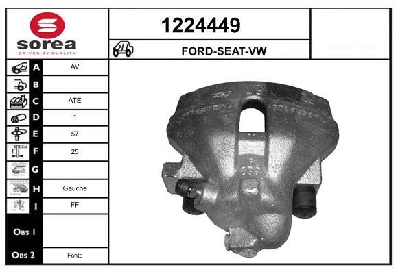 Étrier de frein SNRA 1224449 à traitement anti-grippage pour FORD GALAXY I