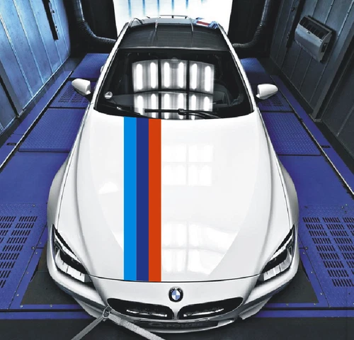 Car Sticker For BMW Engine Hood Tricolor Racing Stripe Vinyl Decal Custom model - Picture 5 of 6