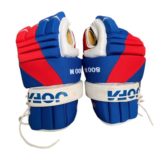 JOFA 800 M Flex Cuff Tricolor Blue White Red Pro Palm VTG Hockey Gloves