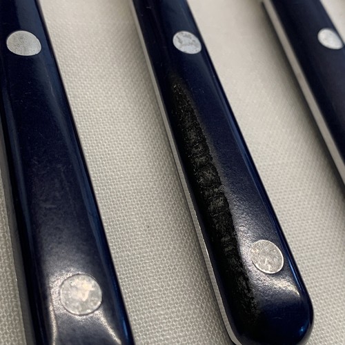 WF MARDI GRAS Navy Blue Stainless Flatware Washington Forge 18 pcs KOREA *Read* - Picture 5 of 15