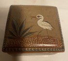 Vintage Tonala Mexico Signed Jimon Pottery Trinket Jewelry Box, Folk Art Bird — photo 3