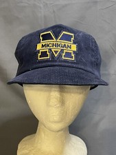 Vintage University of Michigan Wolverines Corduroy Snapback Hat Football NCAA
