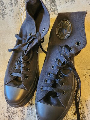 ladies black converse high tops
