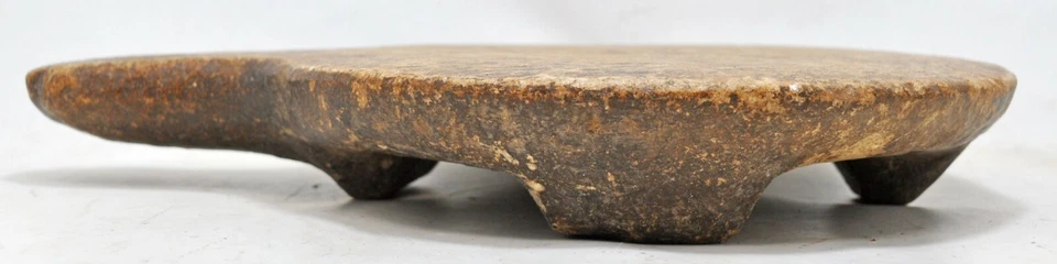 Placa enrollable de pan Chapati de mármol blanco antiqe original tallada a mano Foto 4 de 4