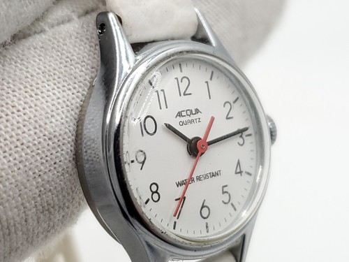 Vintage 1995 Acqua By Timex Quartz Watch Womens New Battery Silver Tone 20mm - Picture 6 of 15