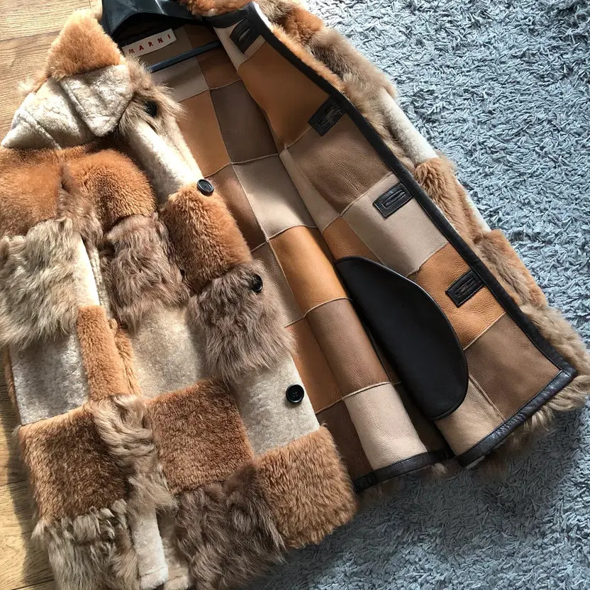 Marni Patchwork Fur & Shearling Jacket - Size 48 - image 5