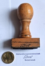 (S85) Alter DDR Stempel Meliorationsgenossenschaft &bdquo;Ohre&ldquo; Wolmirstedt  LPG Agrar