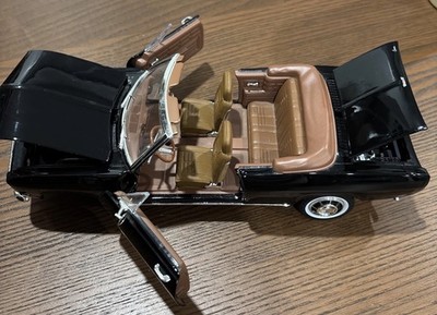 Chevrolet 1969 Corvair Monza Diecast Car Black with Brown Interior Missing Parts