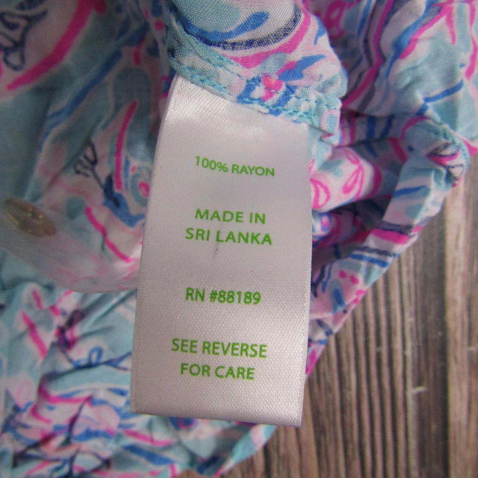 Lilly Pulitzer Natalie Coverup Mujer XS Bayside Azul Bajo la Luna Playa Nadar Foto 3 de 4